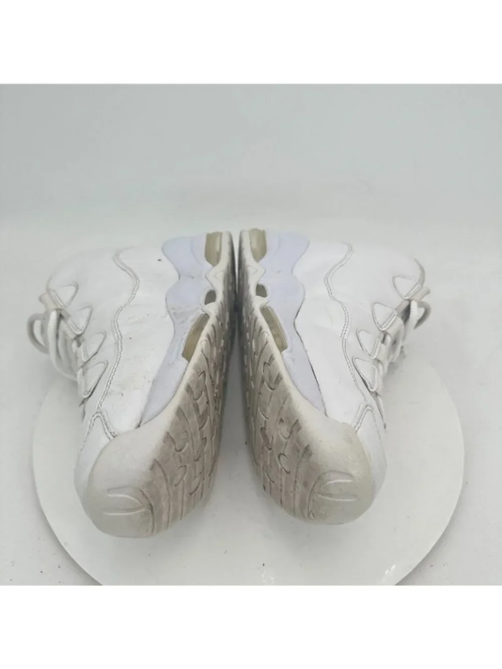 Nike Air Max Uptempo Men Size 8.5 922935-100 Triple White Basketball Shoes